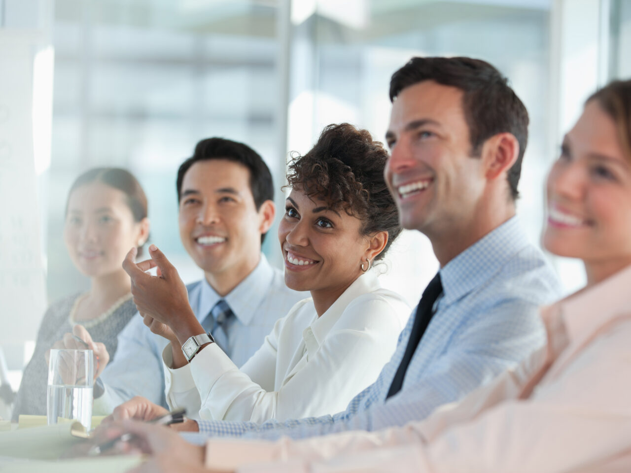 Business people sitting in meeting